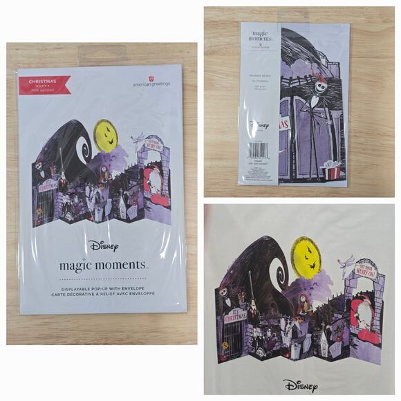 american greetings Magic Moments Disney Nightmare Before Christmas Pop-Up Card - Picture 1 of 4